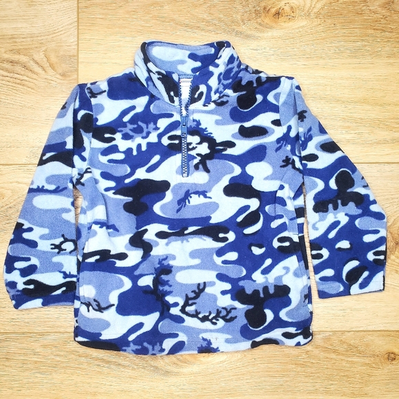 Kid Connection Other - 30) KID CONNECTION Blue Camo / Camouflage Pullover Jacket Sz. 3T